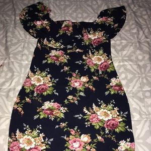 Flower Bodycon Dress